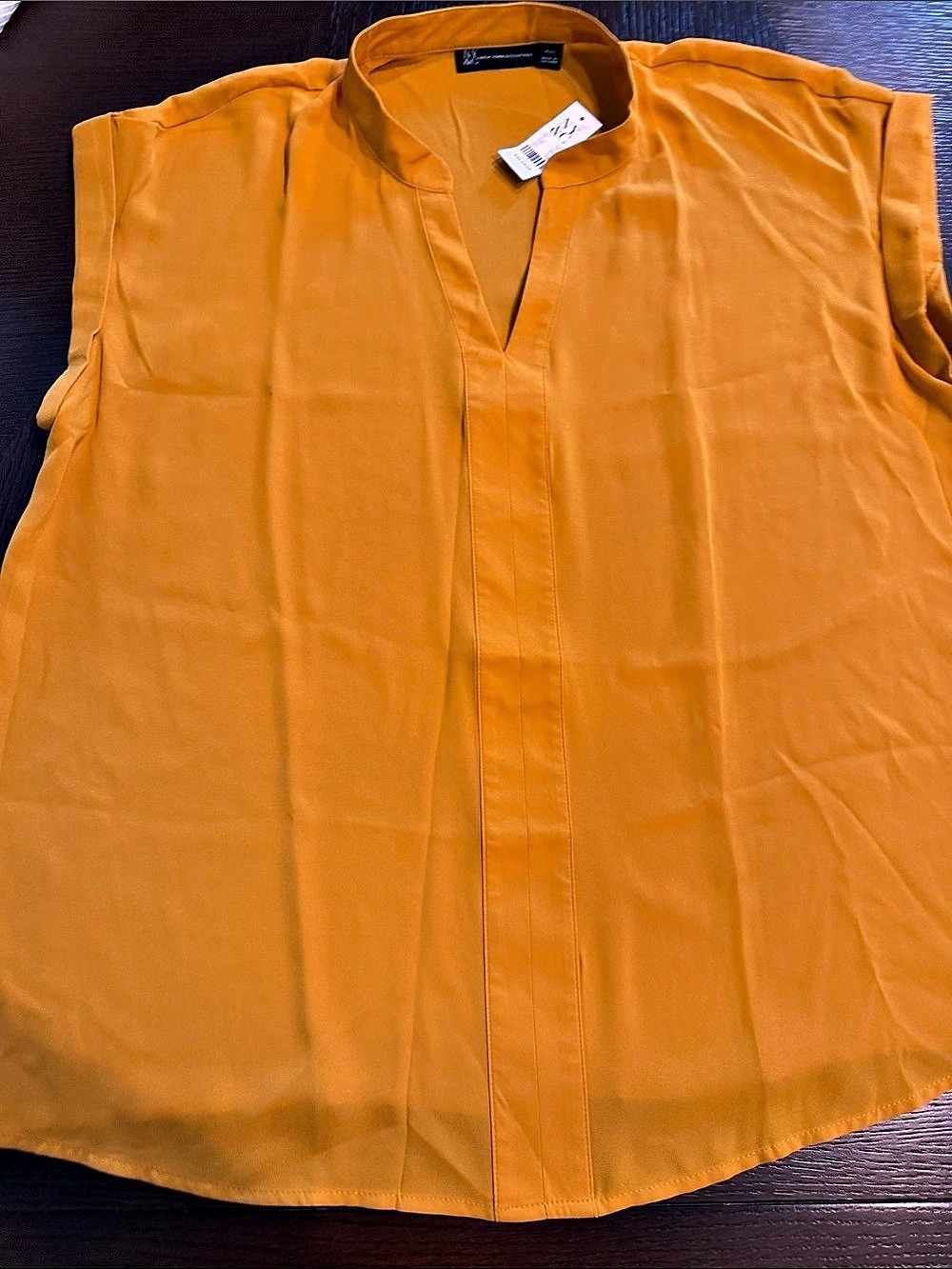 NY&C New York & Company Sleeveless Blouse in Orange XXL NWT